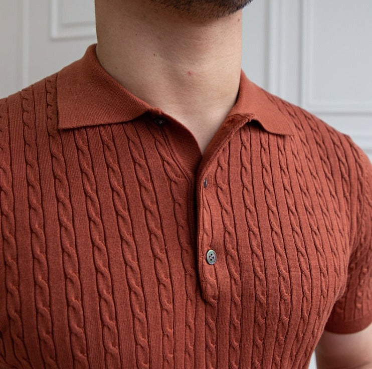 Polo – Polyester Blend Structured Collar & Button Placket