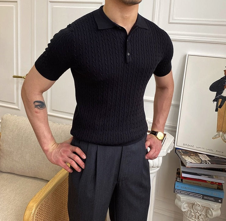Polo – Polyester Blend Structured Collar & Button Placket