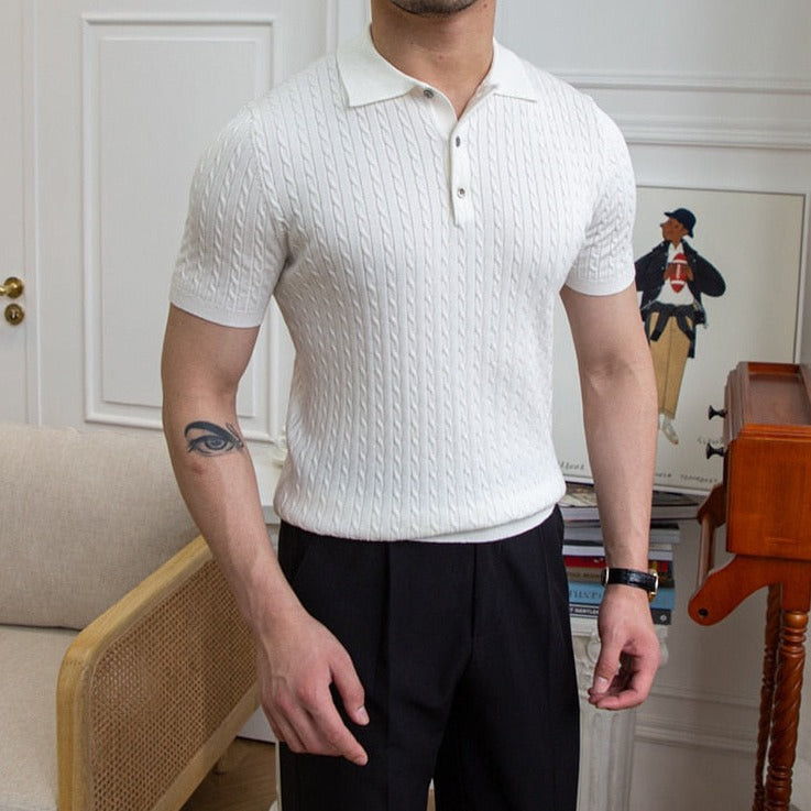 Polo – Polyester Blend Structured Collar & Button Placket