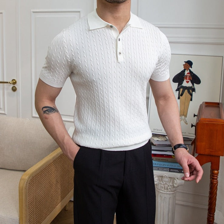 Polo – Polyester Blend Structured Collar & Button Placket