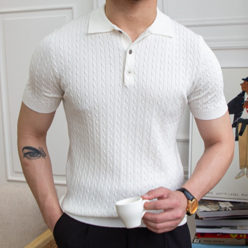 Polo – Polyester Blend Structured Collar & Button Placket