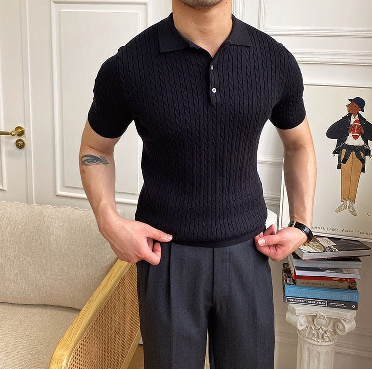 Polo – Polyester Blend Structured Collar & Button Placket