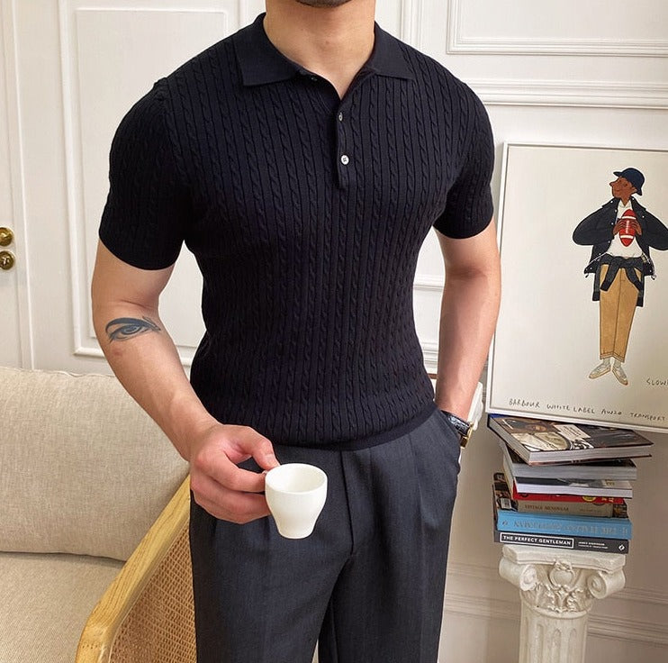 Polo – Polyester Blend Structured Collar & Button Placket