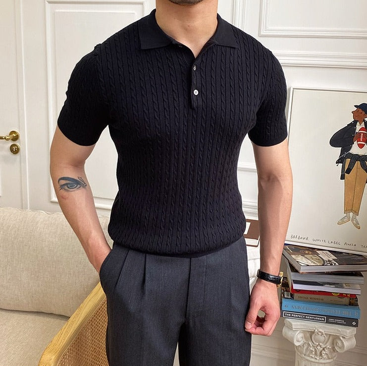 Polo – Polyester Blend Structured Collar & Button Placket
