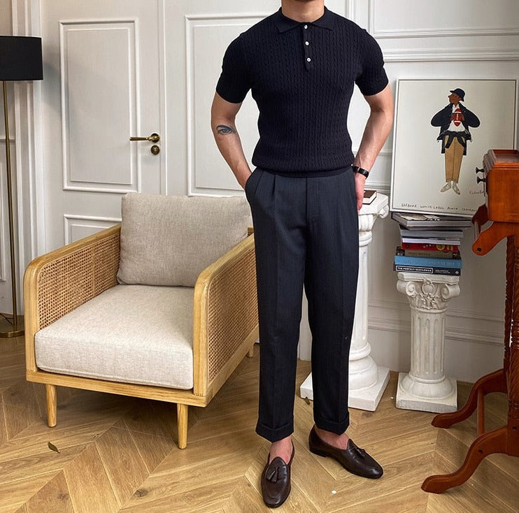 Polo – Polyester Blend Structured Collar & Button Placket
