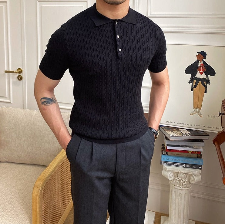 Polo – Polyester Blend Structured Collar & Button Placket