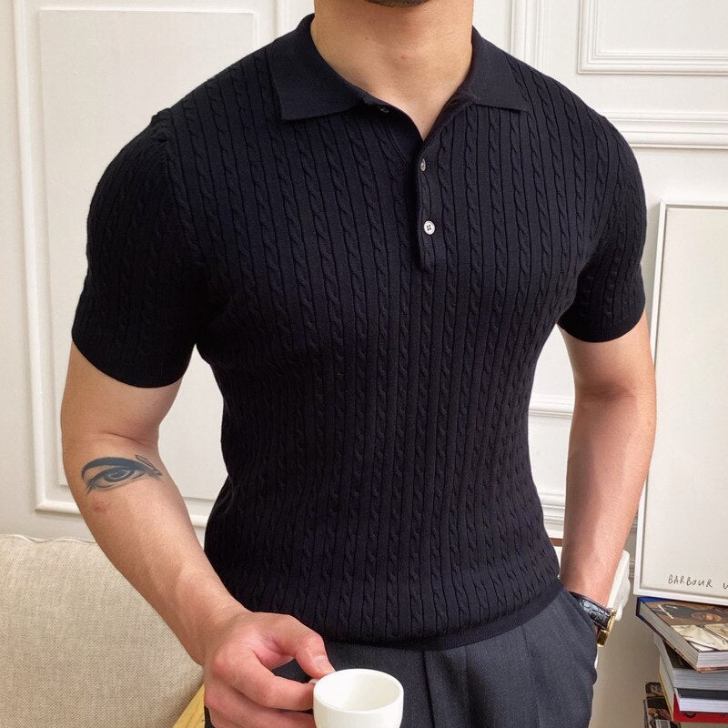 Polo – Polyester Blend Structured Collar & Button Placket