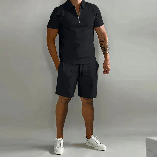 Polo Set – Polyester Blend Collared Top & Breathable Fit