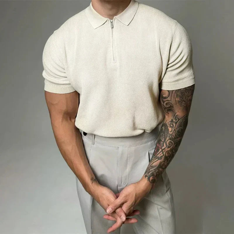 Polo Shirt - Breathable Blend Muscle Fit & Moisture Wicking