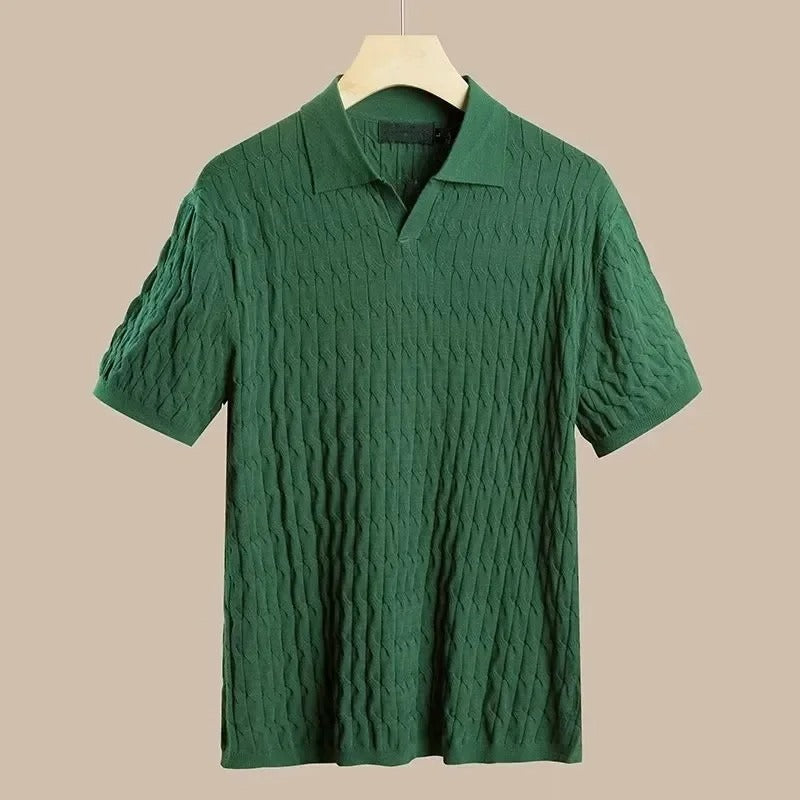 Polo Shirt – Fine Rope Knit & Enhanced Airflow Comfort