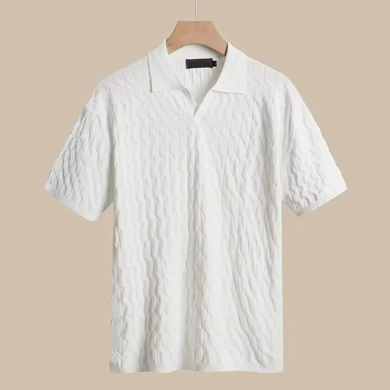 Polo Shirt – Fine Rope Knit & Enhanced Airflow Comfort