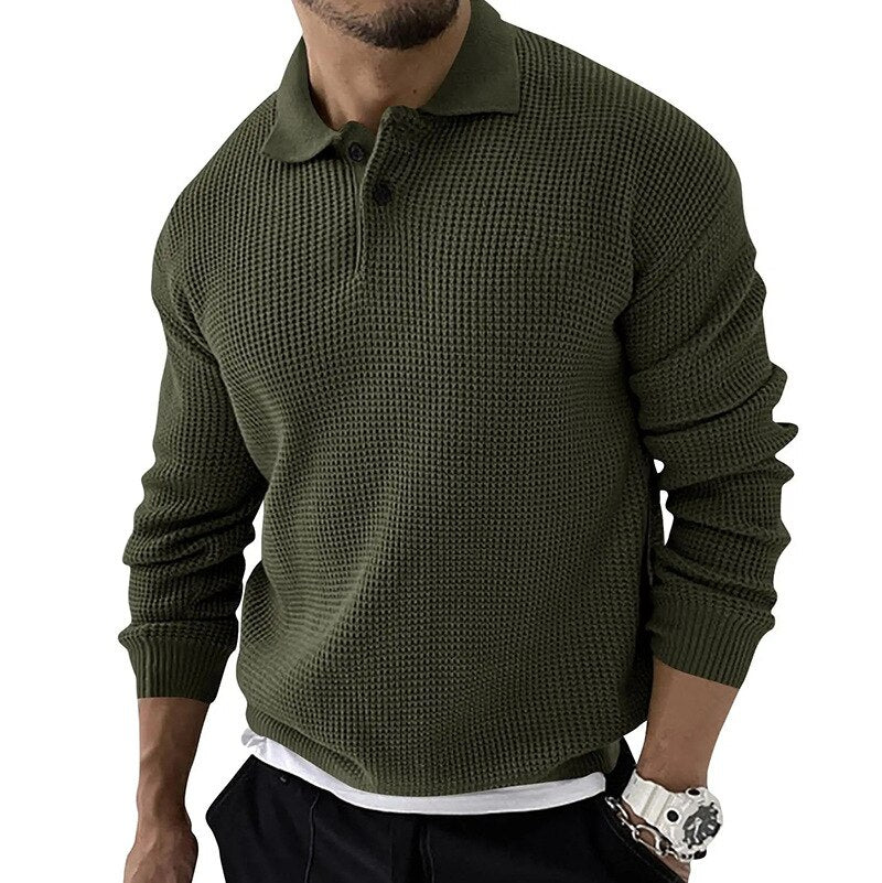 Polo Shirt - Long Sleeve Breathable Blend And Easy Care