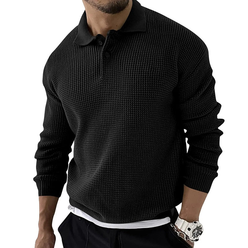 Polo Shirt - Long Sleeve Breathable Blend And Easy Care