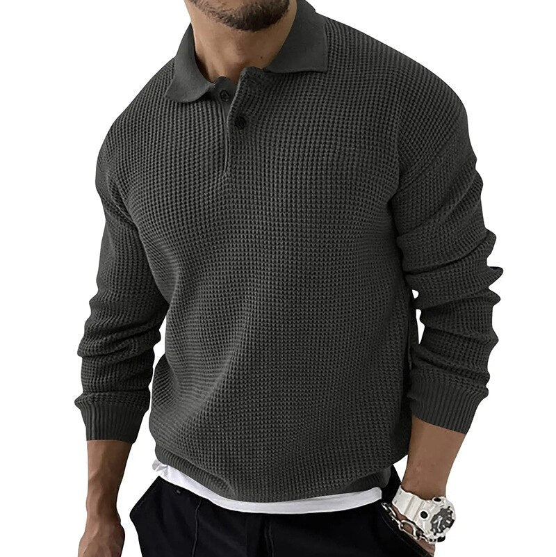 Polo Shirt - Long Sleeve Breathable Blend And Easy Care