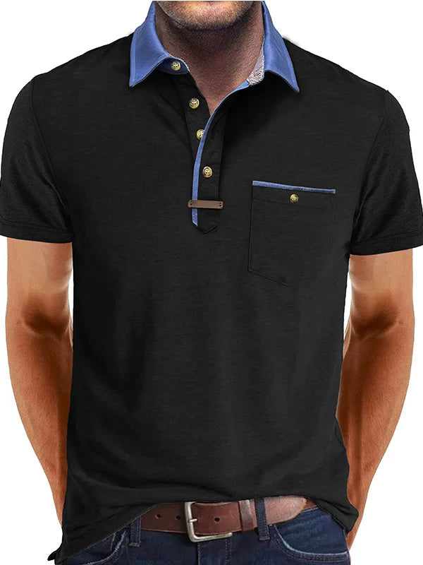 Polo Shirt - Polyester Blend Button Placket & Cool Comfort
