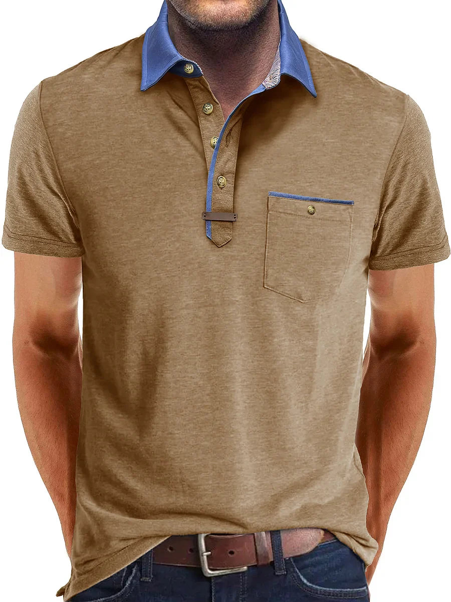 Polo Shirt - Polyester Blend Button Placket & Cool Comfort