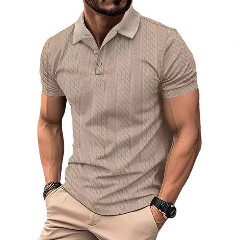 Polo Shirt - Polyester Blend Jacquard Texture & Relaxed Fit