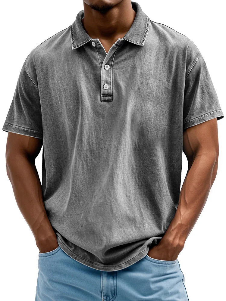 Polo Shirt – Ribbed Collar & Short Placket Breathable