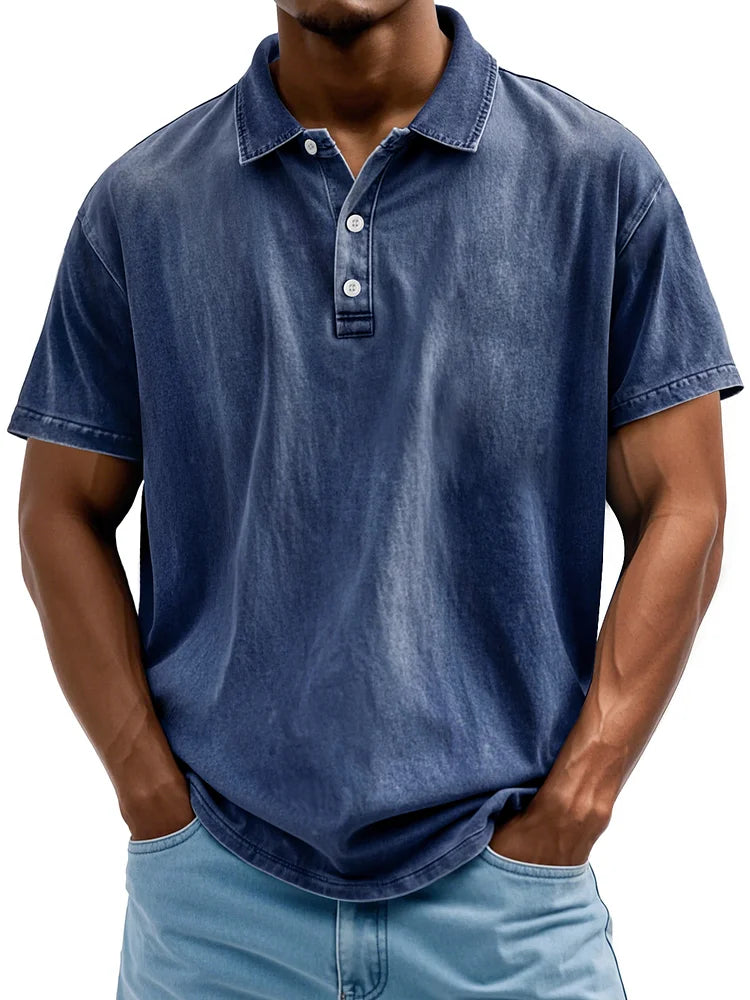 Polo Shirt – Ribbed Collar & Short Placket Breathable