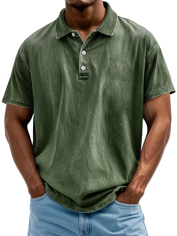 Polo Shirt – Ribbed Collar & Short Placket Breathable