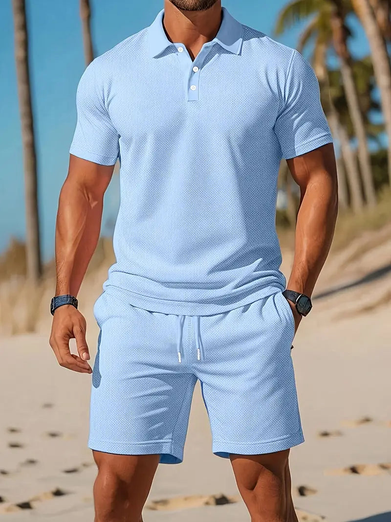 Polo Shirt Set – Drawstring Hem And Flexible Shape