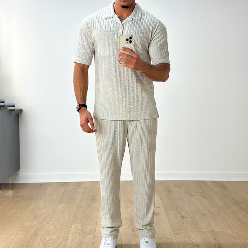 Polo Shirt Set – Polyester Blend Short Sleeve & Easy Move