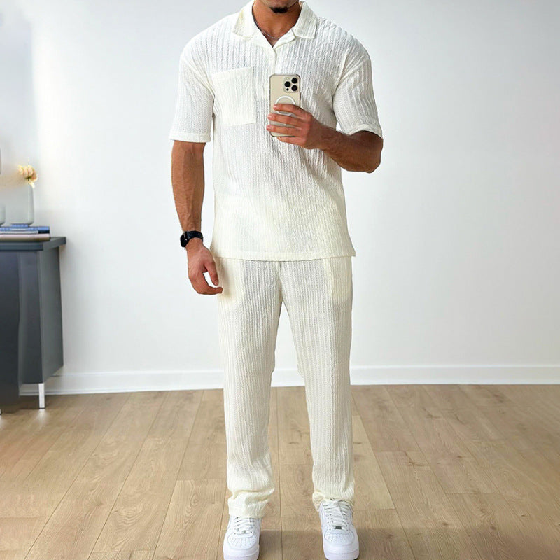 Polo Shirt Set – Polyester Blend Short Sleeve & Easy Move