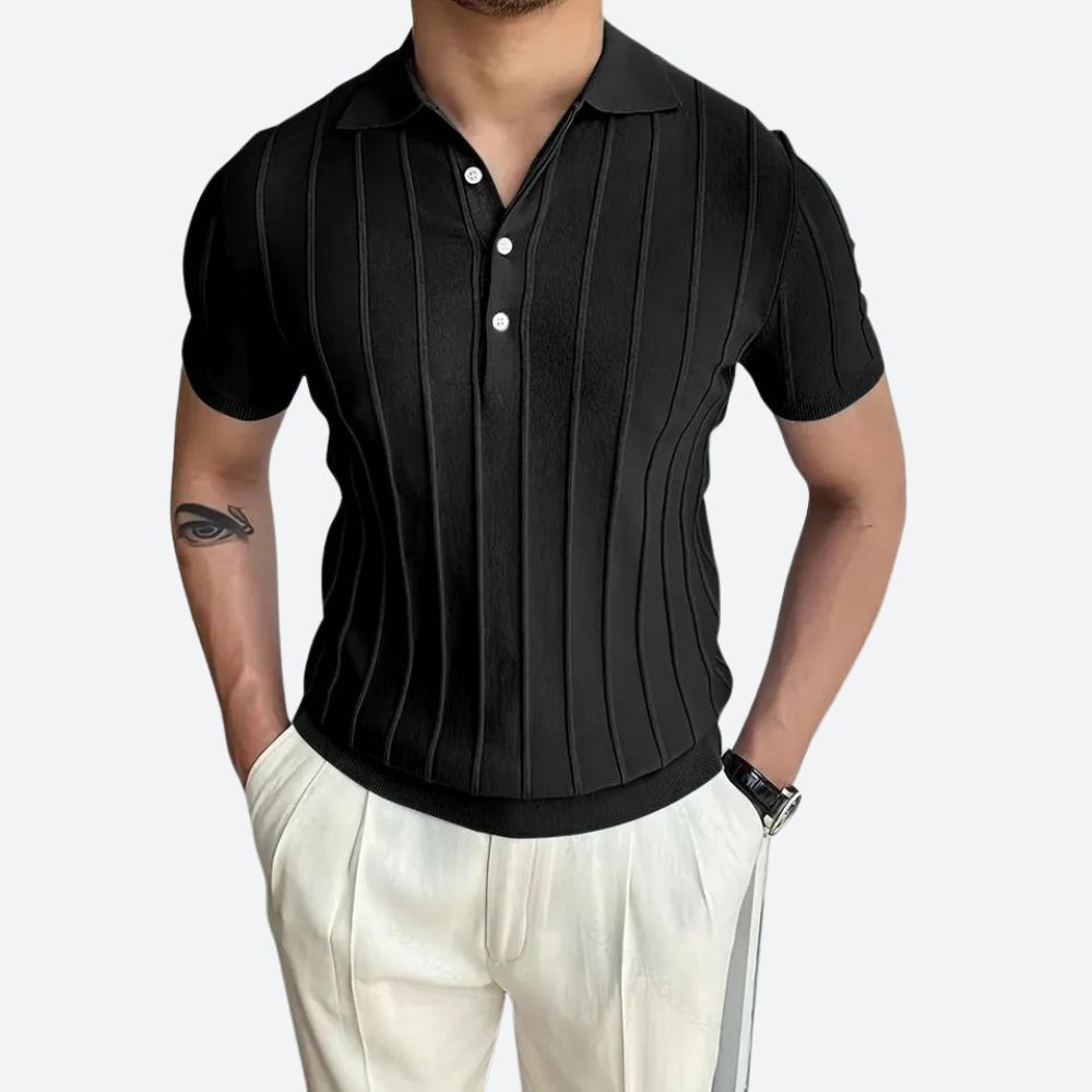 Polo Shirt – Stretch Blend V Neck & Flexible Shape Ease