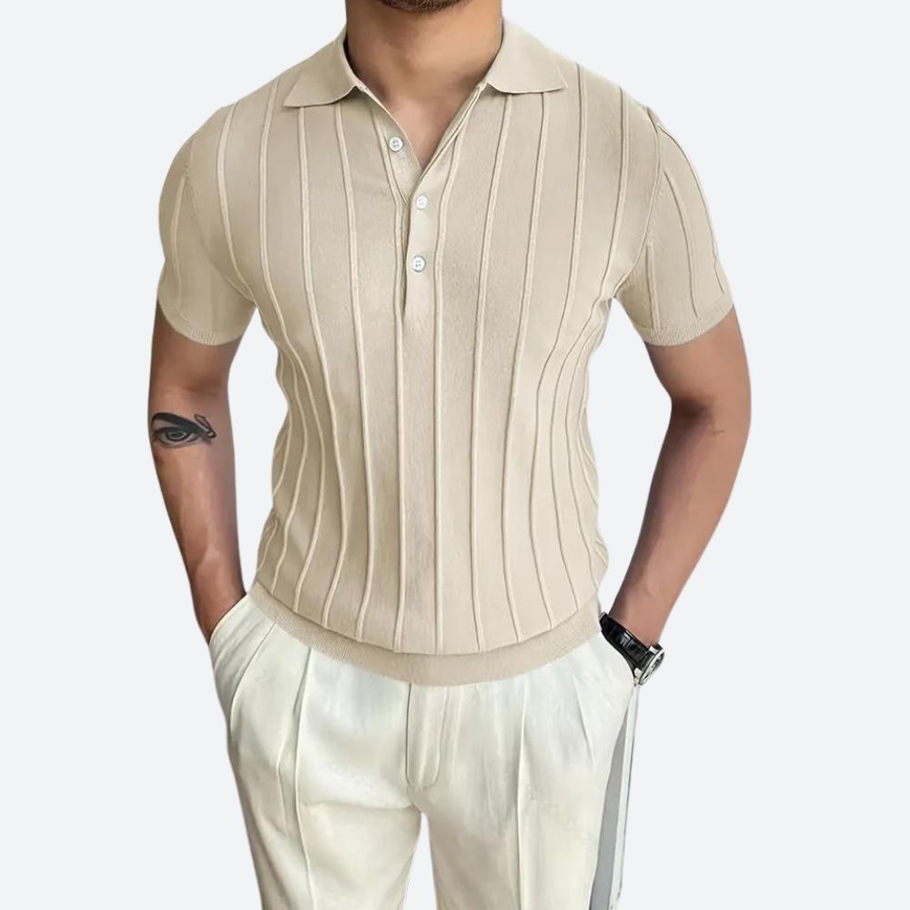 Polo Shirt – Stretch Blend V Neck & Flexible Shape Ease