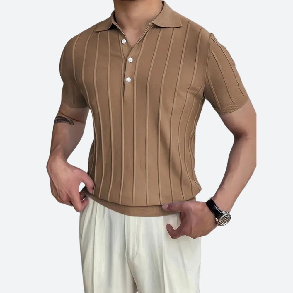 Polo Shirt – Stretch Blend V Neck & Flexible Shape Ease