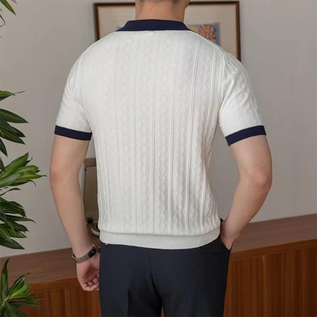Polo Shirt - V Neck Cut & Breathable Soft Blend Fabric