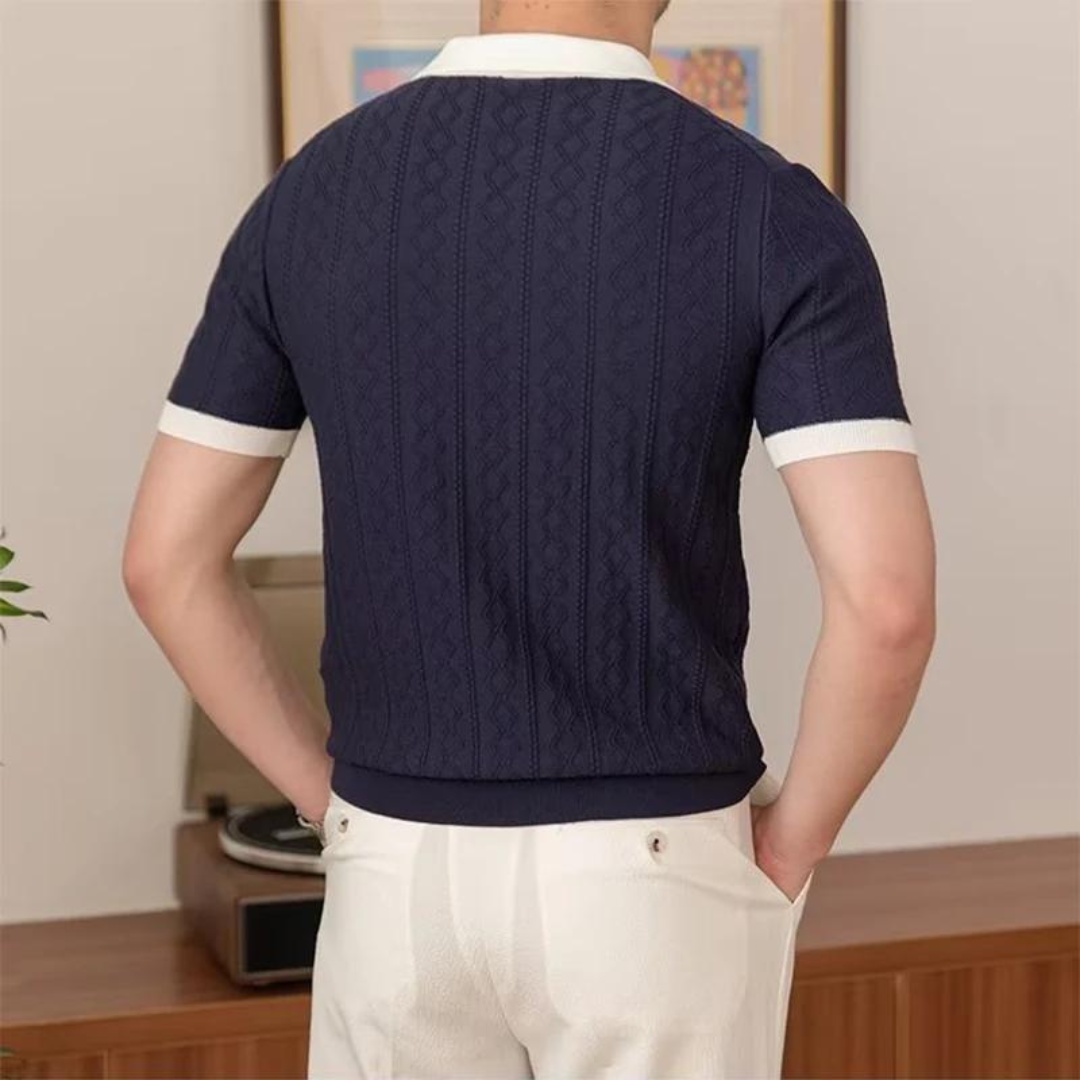 Polo Shirt - V Neck Cut & Breathable Soft Blend Fabric