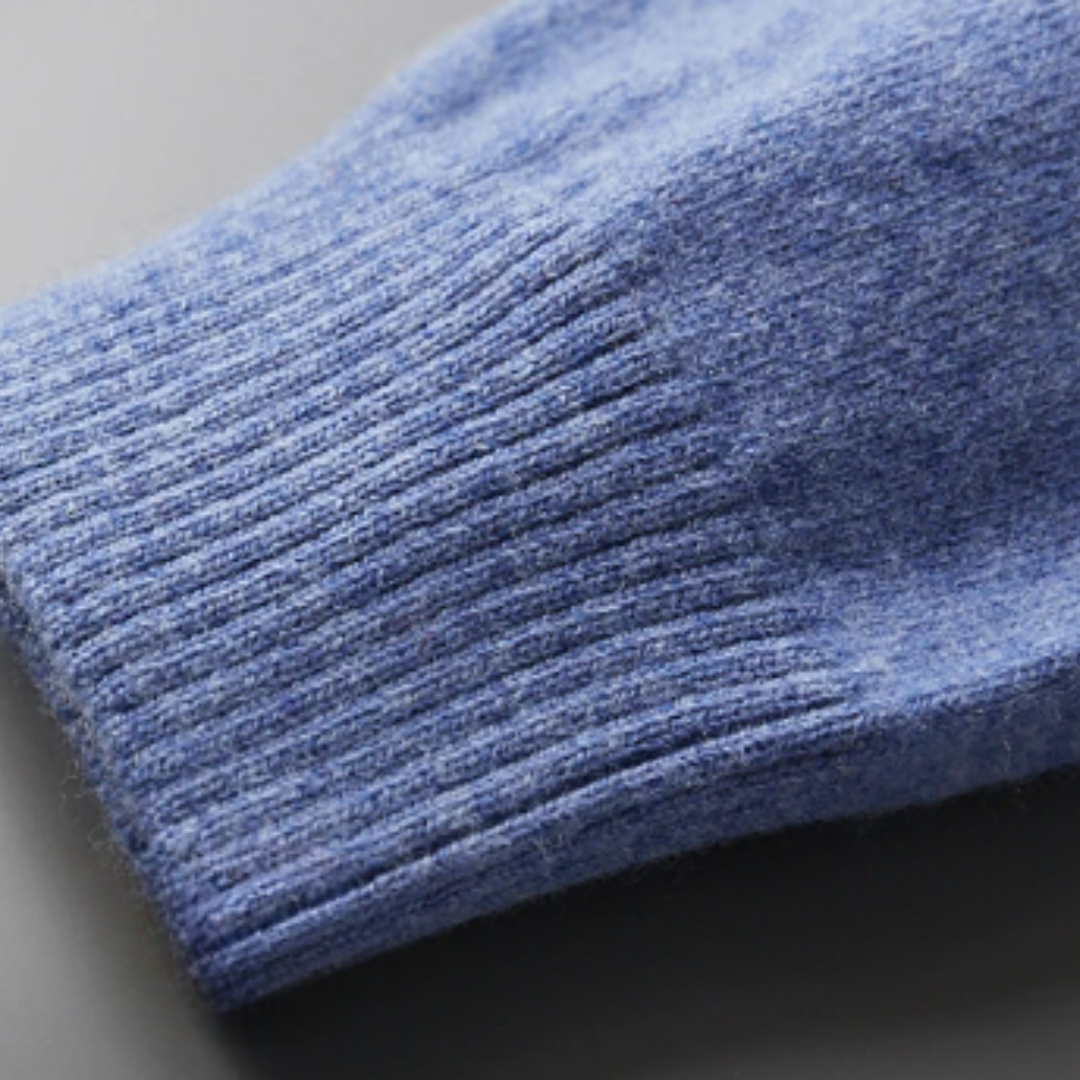 Polo Sweater - Natural Fiber Blend And Warm Breathable Fit