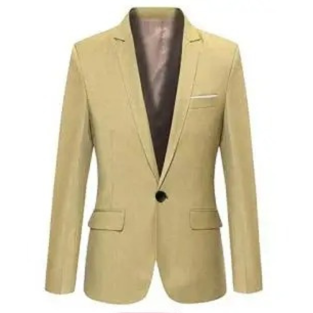 Polyester Blend Blazer - Slim Tailored Fit & Easy Movement