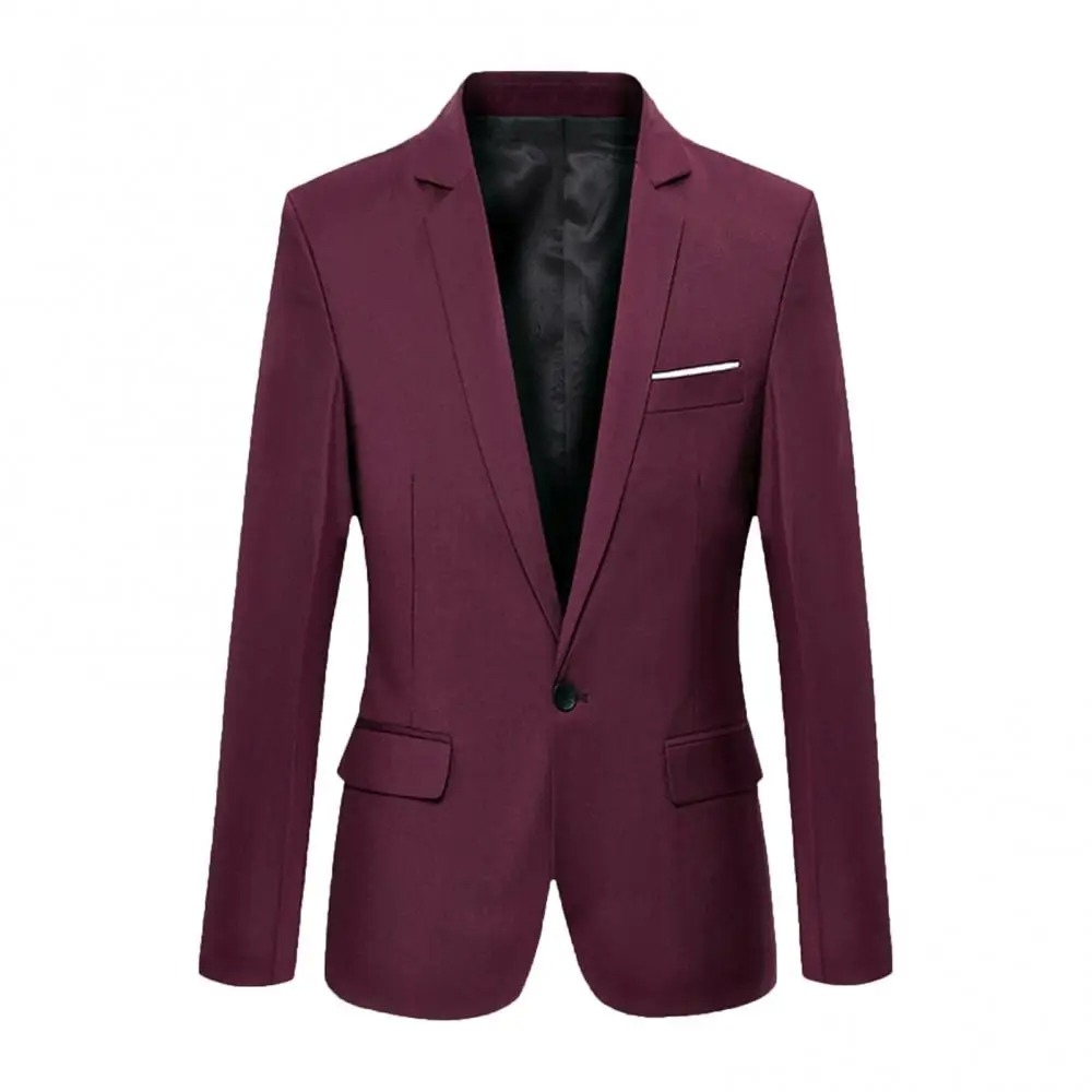 Polyester Blend Blazer - Slim Tailored Fit & Easy Movement