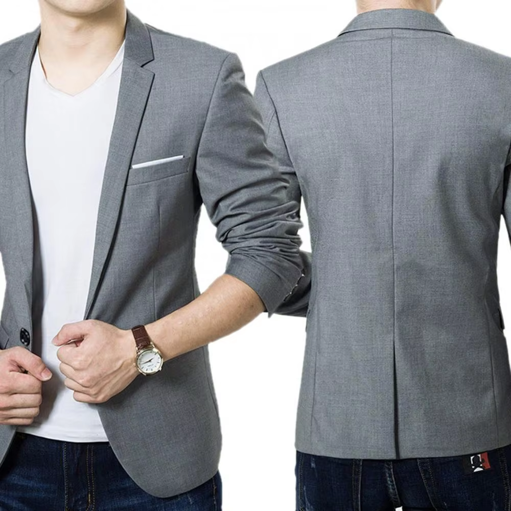 Polyester Blend Blazer - Slim Tailored Fit & Easy Movement