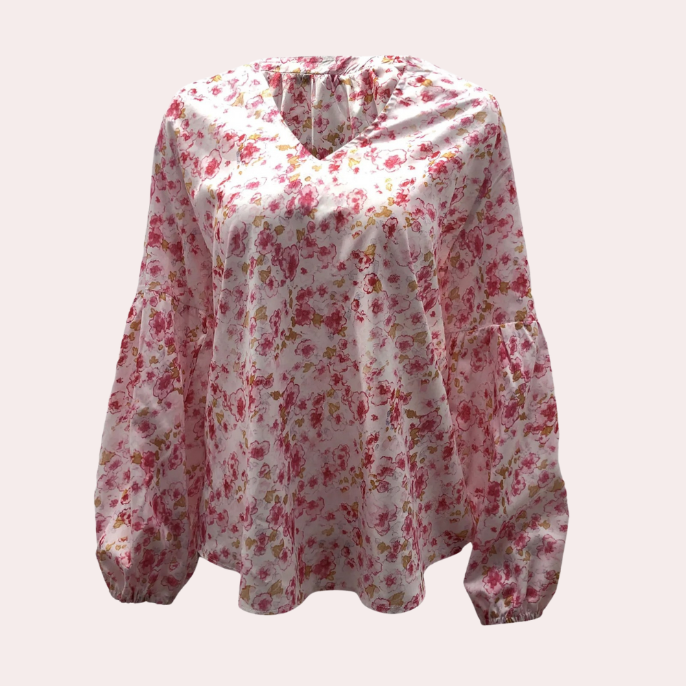 Polyester Blend Blouse - Light Draped Shape And Ease