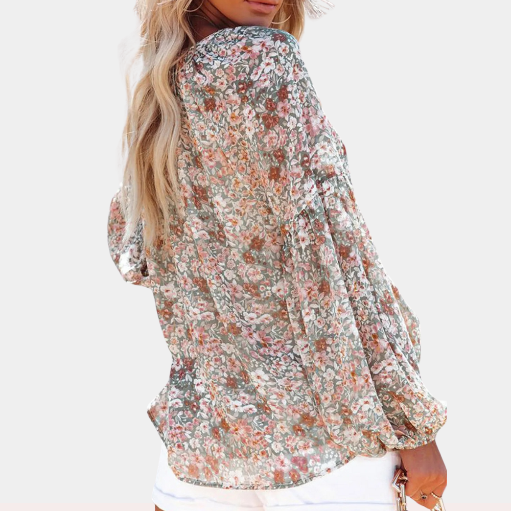 Polyester Blend Blouse - Light Draped Shape And Ease