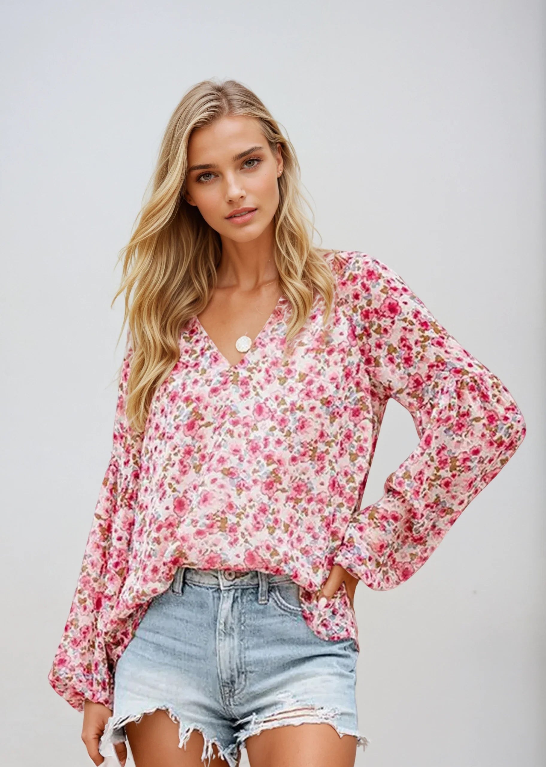 Polyester Blend Blouse - Light Draped Shape And Ease