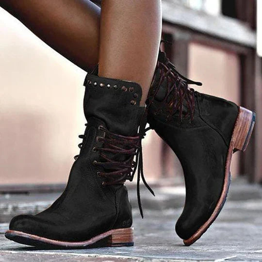 Polyester Blend Boots - Streamlined Shape & Firm Sole