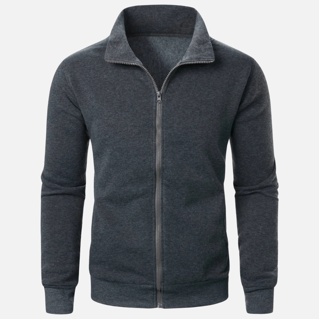 Polyester Blend Cardigan – Clean Shape & Smooth Layering