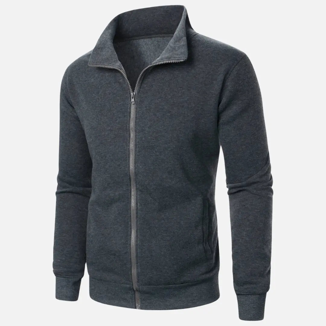 Polyester Blend Cardigan – Clean Shape & Smooth Layering
