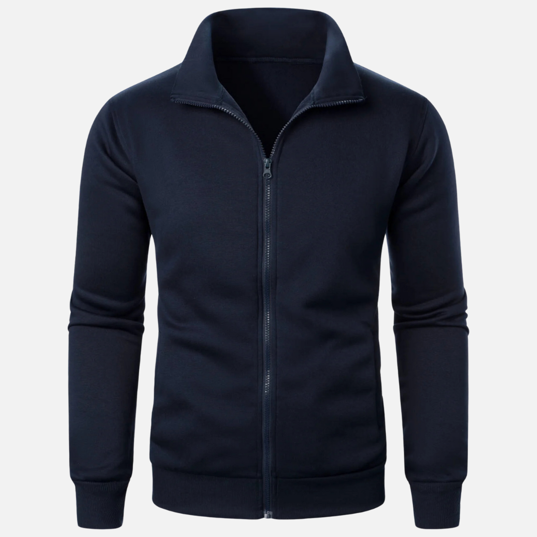 Polyester Blend Cardigan – Clean Shape & Smooth Layering