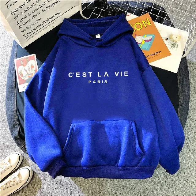 Polyester Blend Hoodie - Pullover Hood And Layering Shape