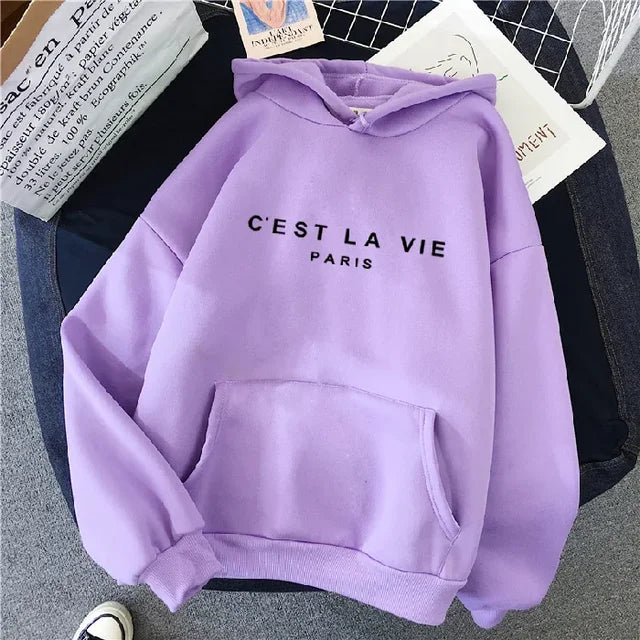 Polyester Blend Hoodie - Pullover Hood And Layering Shape