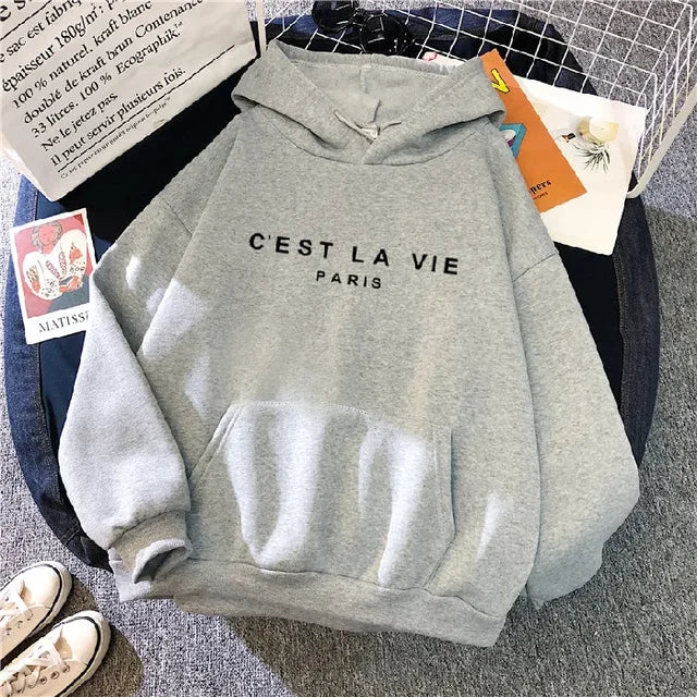 Polyester Blend Hoodie - Pullover Hood And Layering Shape