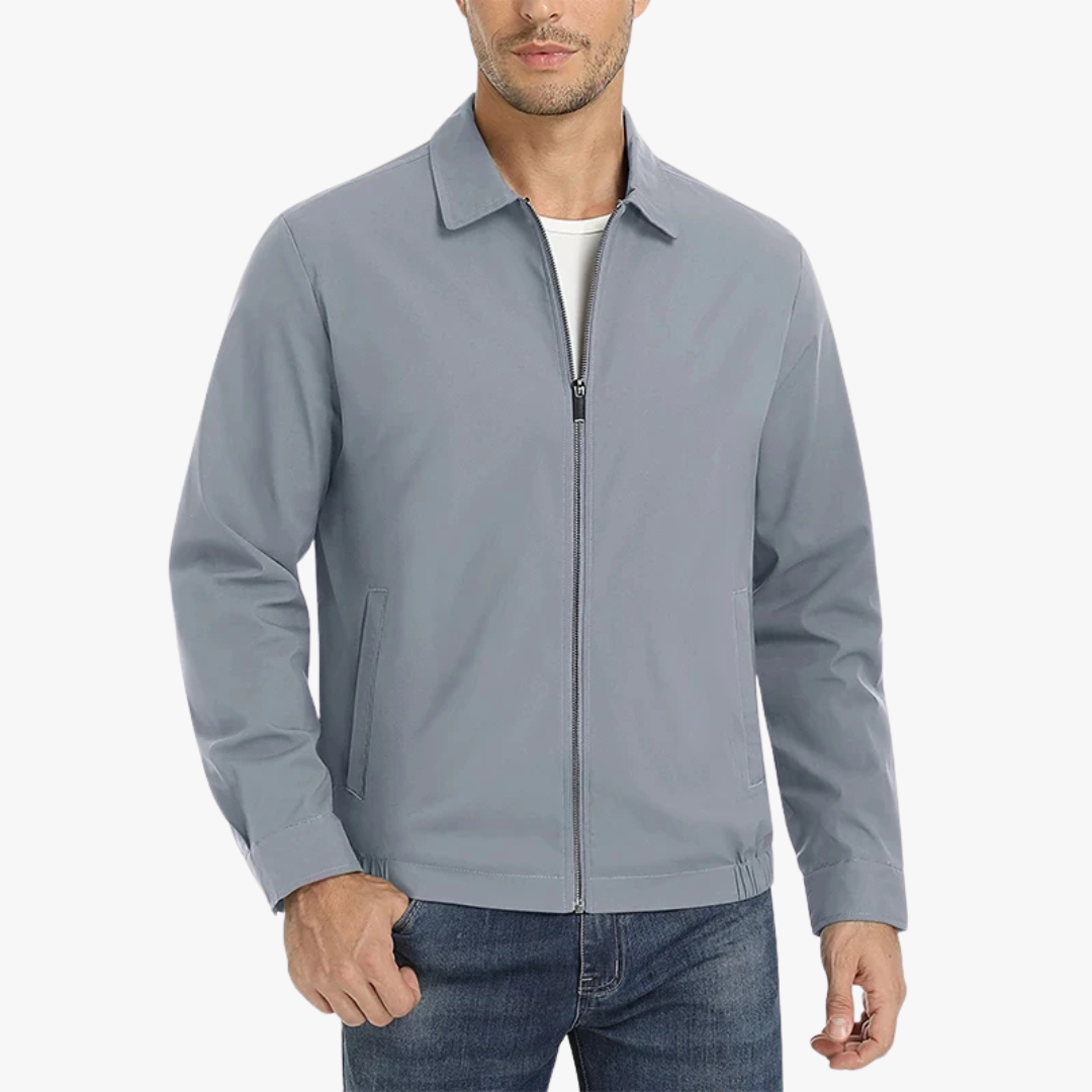 Polyester Blend Jacket – Lightweight Shape & Easy Zip On