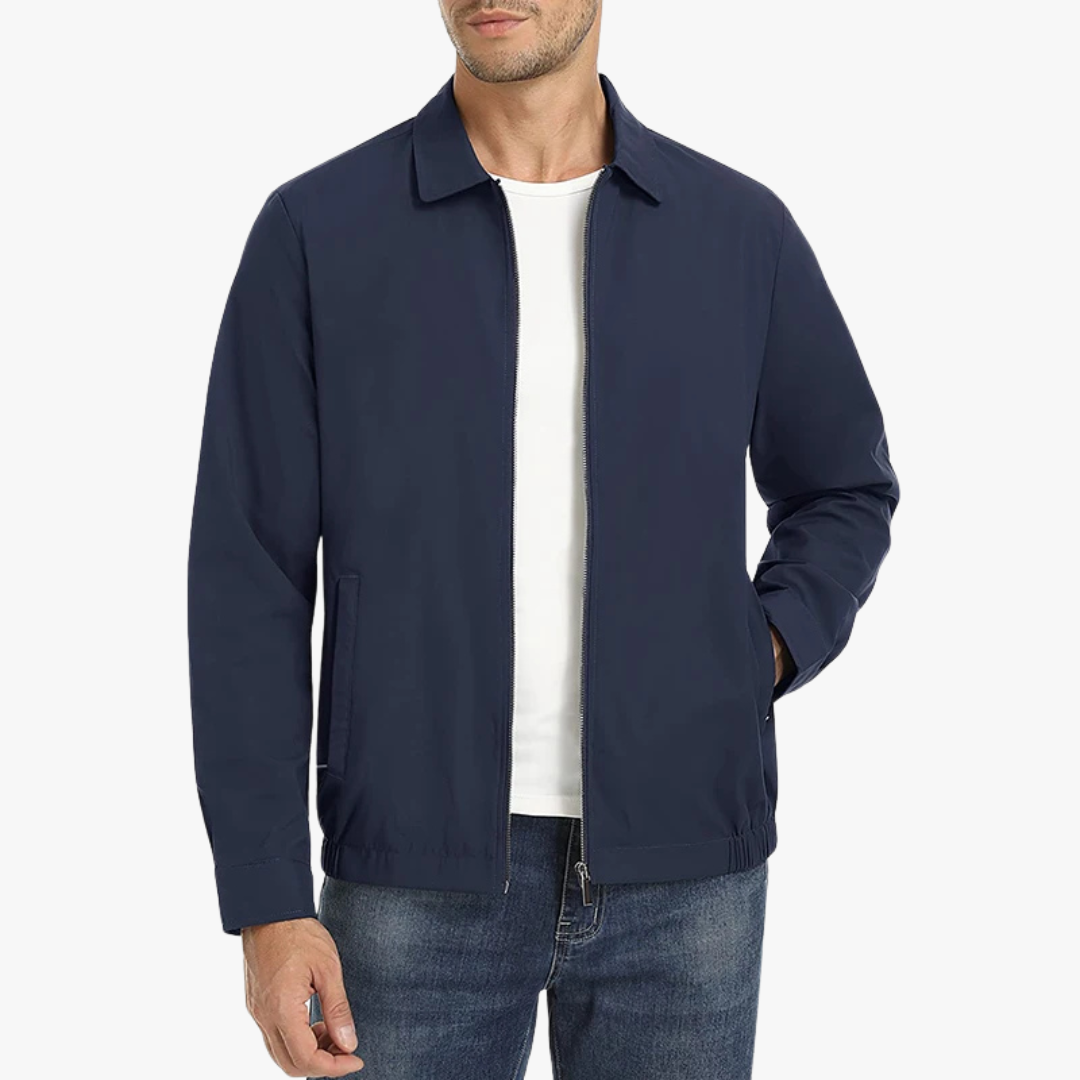 Polyester Blend Jacket – Lightweight Shape & Easy Zip On