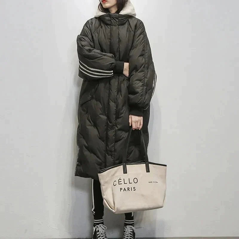 Polyester Blend Jacket - Long Quilted & Warm Coverage