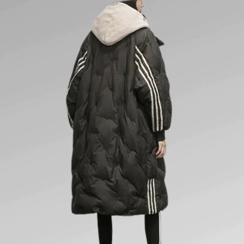 Polyester Blend Jacket - Long Quilted & Warm Coverage